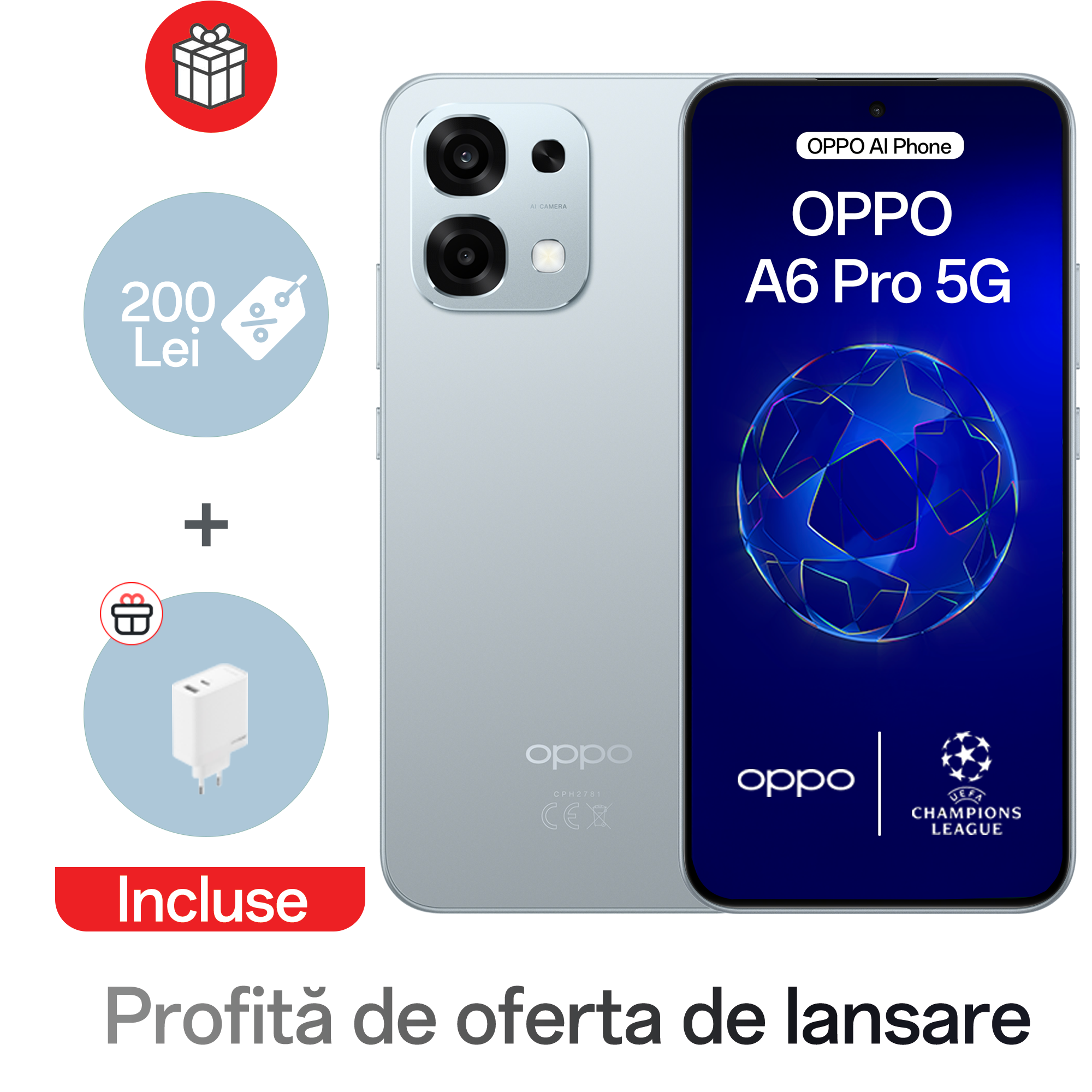 Telefon mobil OPPO A6 Pro 5G (8GB+256GB)