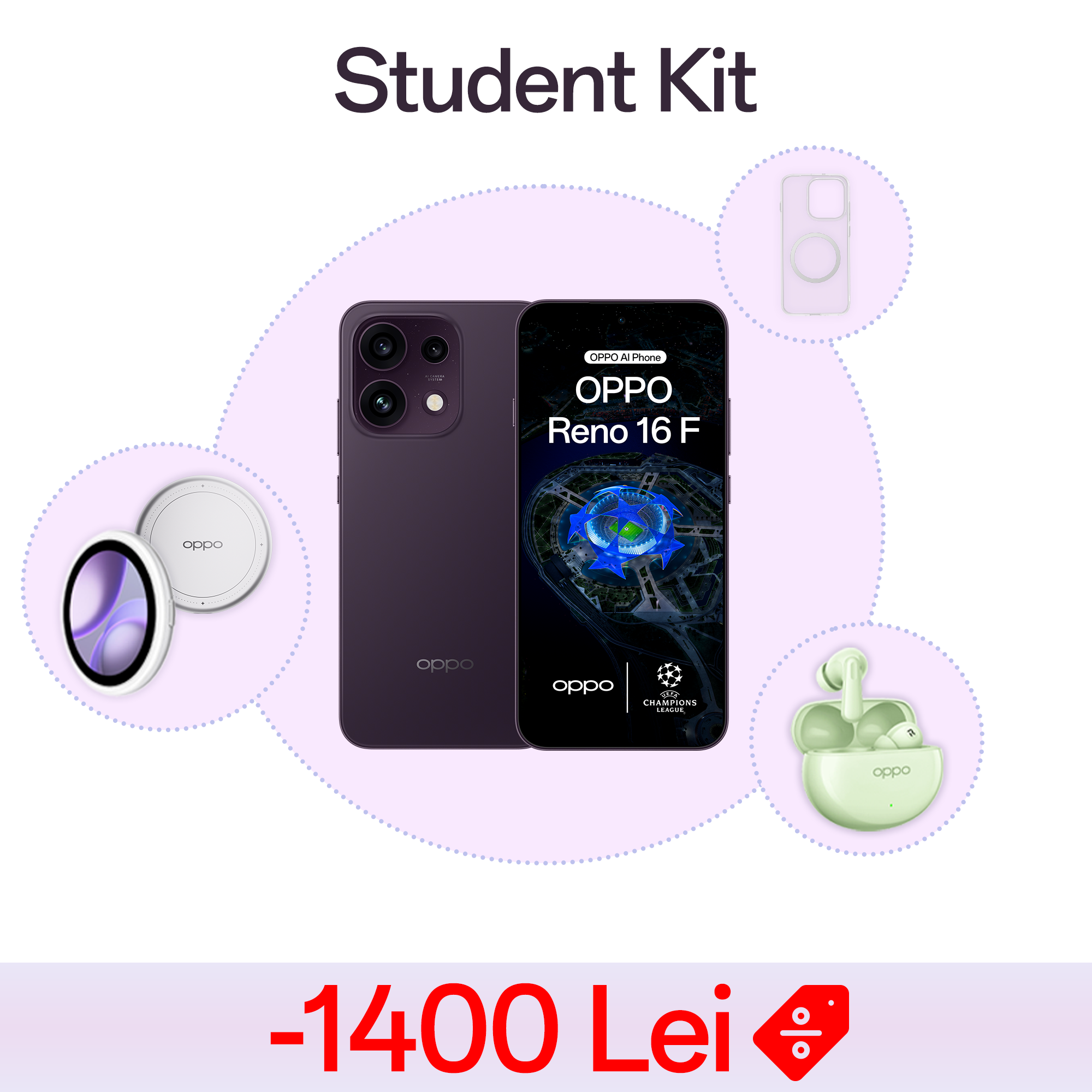 Student Pack OPPO Reno16 F 5G (8GB+256GB)
